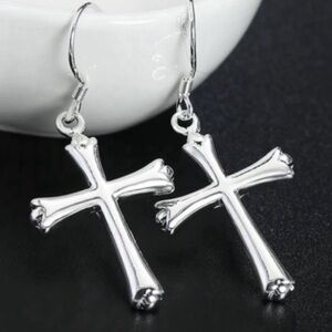 Sterling Silver Cross Earrings - Faith Dainty Gift Ready
C3
